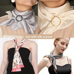 5pcs Simple Fashion Metal Buckles Adjustable T-Shirt Corner Knot Buckles and Scarf Decor Fasteners for Women Stylish Accessories