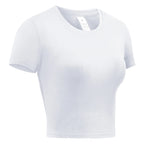 Women's Compression Shirt Short Sleeve Athletic Yoga Running T-Shirt Summer Gym Workout Quick Dry Stretchy Tees Tops Baselayer