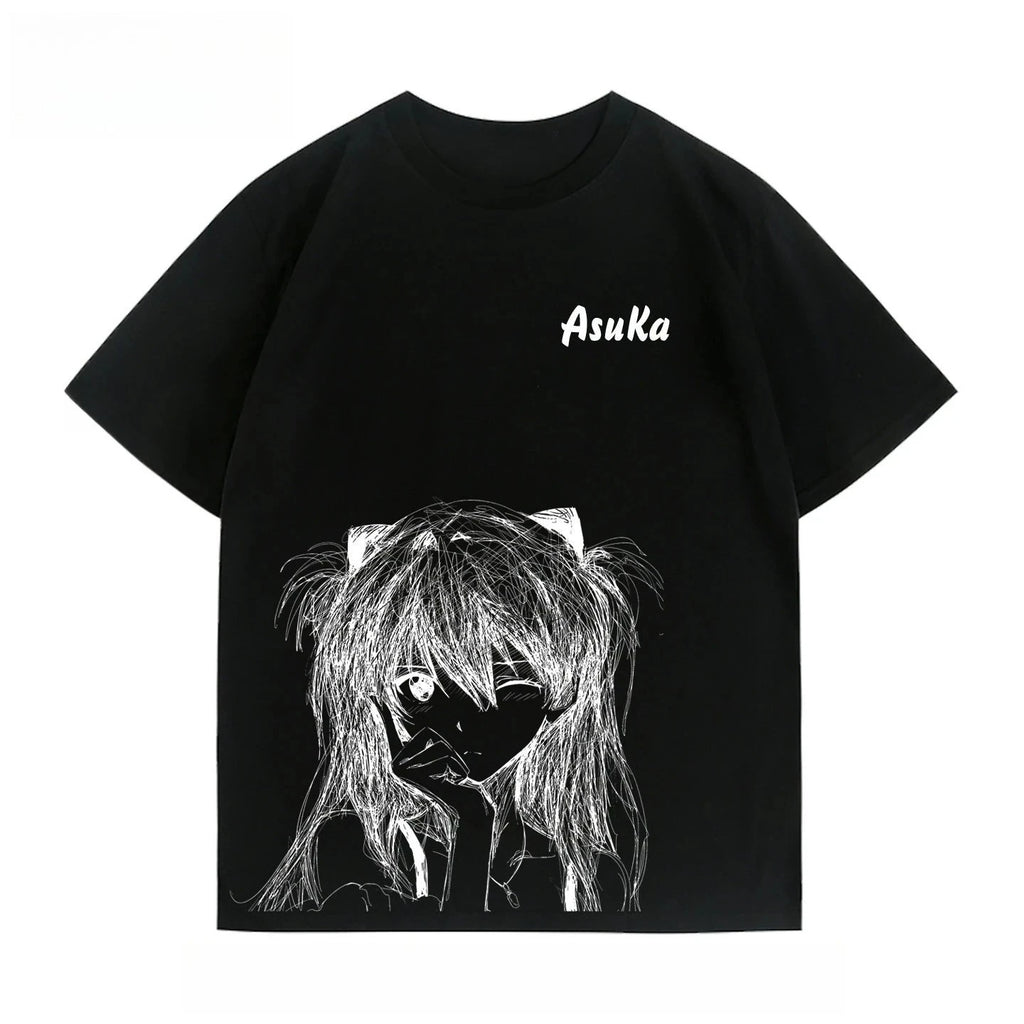 Neon Genesis Evangelion Ayanami Rei Asuka Classic Style Short Sleeve T-shirt Men Women 2026 Summer Men Women Cotton Tee Tops
