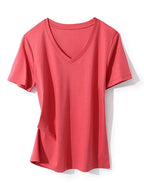 SuyaDream Women Solid T Shirts, Silk Cotton Blend, O Neck, Short Sleeved Solid Tee, 2025 Summer Candy Colors Basic Cozy Top Gree