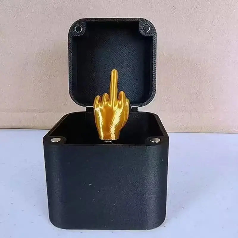 Funny Prank Gift Middle Finger Novelty Christmas Gift Adult Toy Surprise Pop Up Box With Screws Annoying Present For Friends