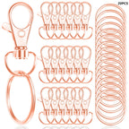 20pcs Swivel Lobster Clasp with Key Ring 10pcs Key Chain 10pcs Key Ring Lanyard Clip Keychains Decoration DIY Crafts 32mm/1.25in