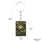 One Piece Luffy Straw Hat Keychain Rotatable Zoro Skull Metal Pendant Role-Playing Decorative Accessories Fan Jewelry Gift