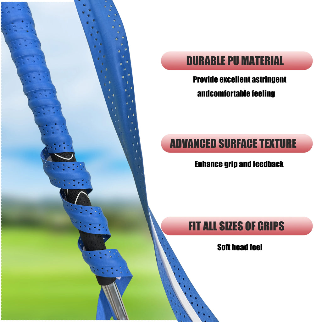 Golf Club Grip Tape Golf Grip Wrapping Tapes Non-slip Sweatproof PU Wrapping Quick Replacement Golf Club Grip Solution