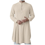 Men'S New Muslim Middle Arabic Men'S Button Down Cotton And Linen Shirts Muslim Robes Stylis Male Clothes Stylis Male Clothes