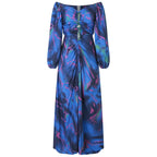 Ladies Gathering Long Sleeved Dress Pleated Slim Evening Party Dress For Women Chic Gala Graduation Dresses Vestidos Para Mujer