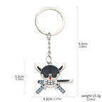 One Piece Luffy Straw Hat Keychain Rotatable Zoro Skull Metal Pendant Role-Playing Decorative Accessories Fan Jewelry Gift