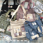 Waterproof Canvas Women Handbags Shoulder Bag Nylon Ladies Messenger Bag Oxford Crossbody Bags Tote Book Bags for Girls Satchels
