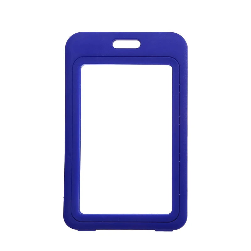 Plastic Vertical Card Bag, Black Id Card, Credit Card, Key Card Protection Cover Vertical Card Holder With Double-Sided Hard