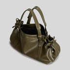 Women's Simple Crossbody Bag Elegant And Versatile Boston Style Work Interior Polyester Soft Handbag