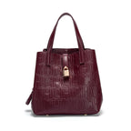 Classic Simple Solid Color Women's New 2024 Large Capacity Handbag Letter Element Women's Handbag