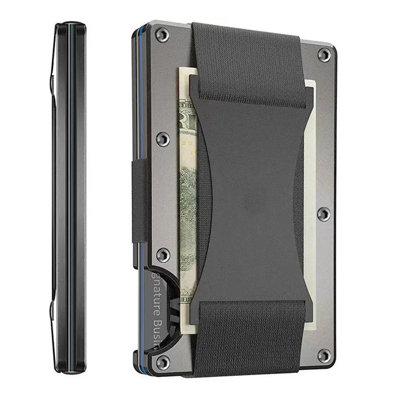 Forged Carbon Fiber Mini Slim Wallet Case Organizer for Men Cartera Tarjetero Hombre Cashback Credit Card Holder Luxury Gift