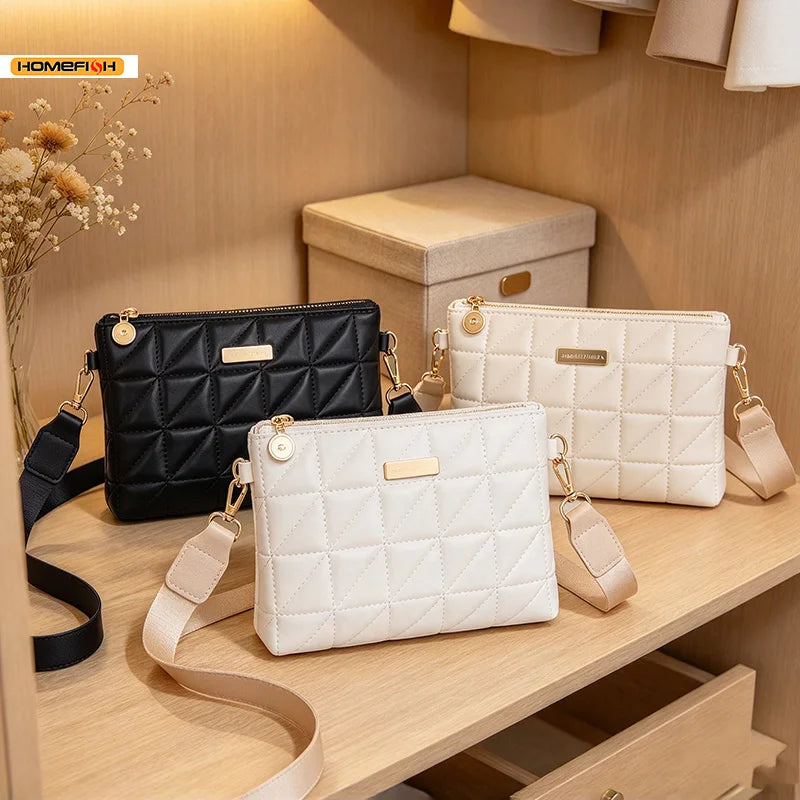 HOMEFISH Mini Phone Handbag Compact Embroidery Small Square Triangle Coin Purse Fashion Ladies Bag