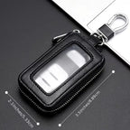 Car Key Case Key Protector Smart Key Chain Coin Holder Metal Hook And Keyring Wallet Retro Bag For Auto Remote Key Fob