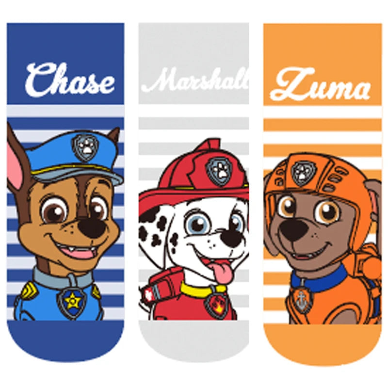 100% Genuine Paw Patrol 3Pairs Baby Spring Autumn Summer Knitted Socks Skye Everest Liberty Chase Marshall Rubble Rocky Age 3-7T