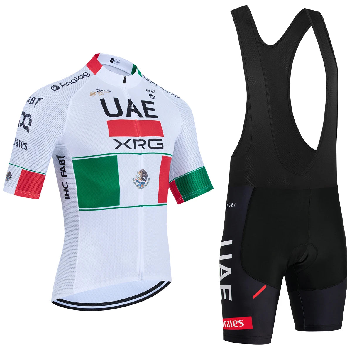2026 New MEXICO Cycling Jersey UAE Team Bike Jersey Shorts Men Women Quick dry Ropa Ciclismo Pro Bicycle TShirt Clothing