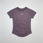 DFHE Women Breathable Sports T Shirt Short Sleeve Round Neck Elastic Casual Tops For Gym Yoga Running Fitness