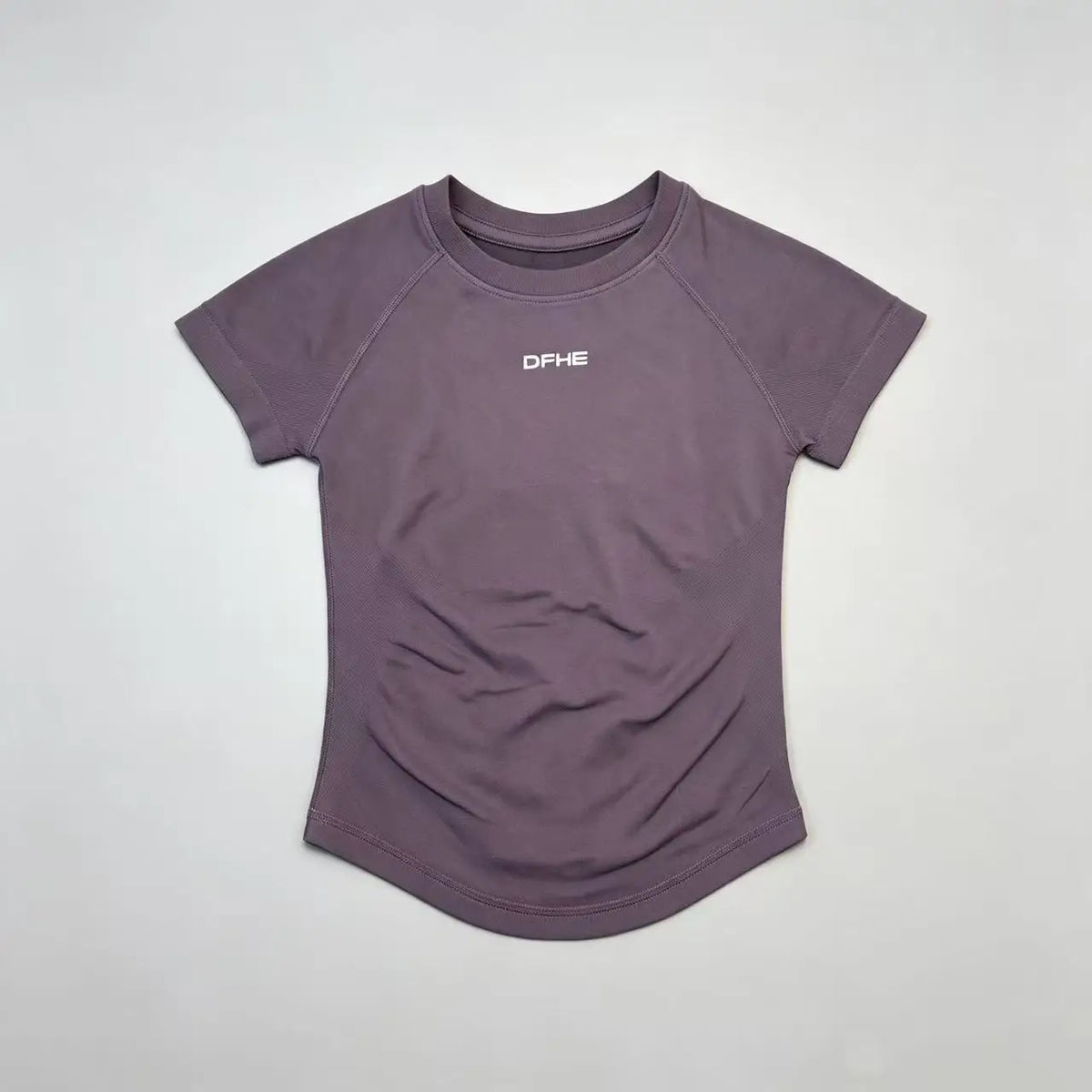 DFHE Women Breathable Sports T Shirt Short Sleeve Round Neck Elastic Casual Tops For Gym Yoga Running Fitness