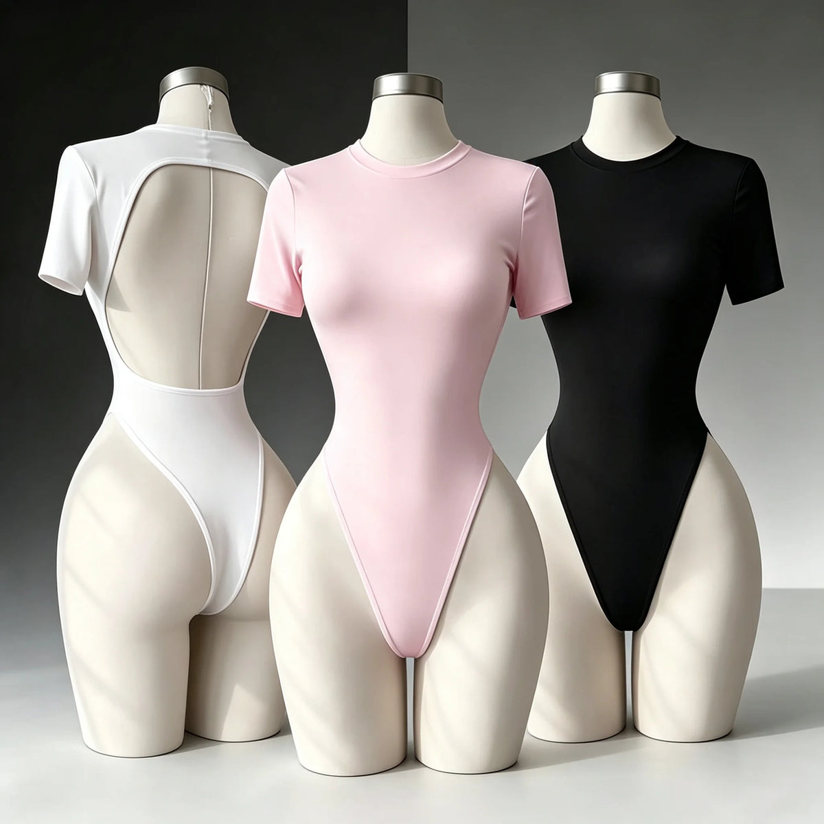 Women's High-Quality Backless Bodysuit Basic Solid Color Comfortable Fit Underwear