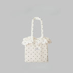 All-match Wave Point Chiffon Shoulder Bag Large Capacity Fairy Mesh Handbag Commuting Bag Korean Style Tote Bag Women