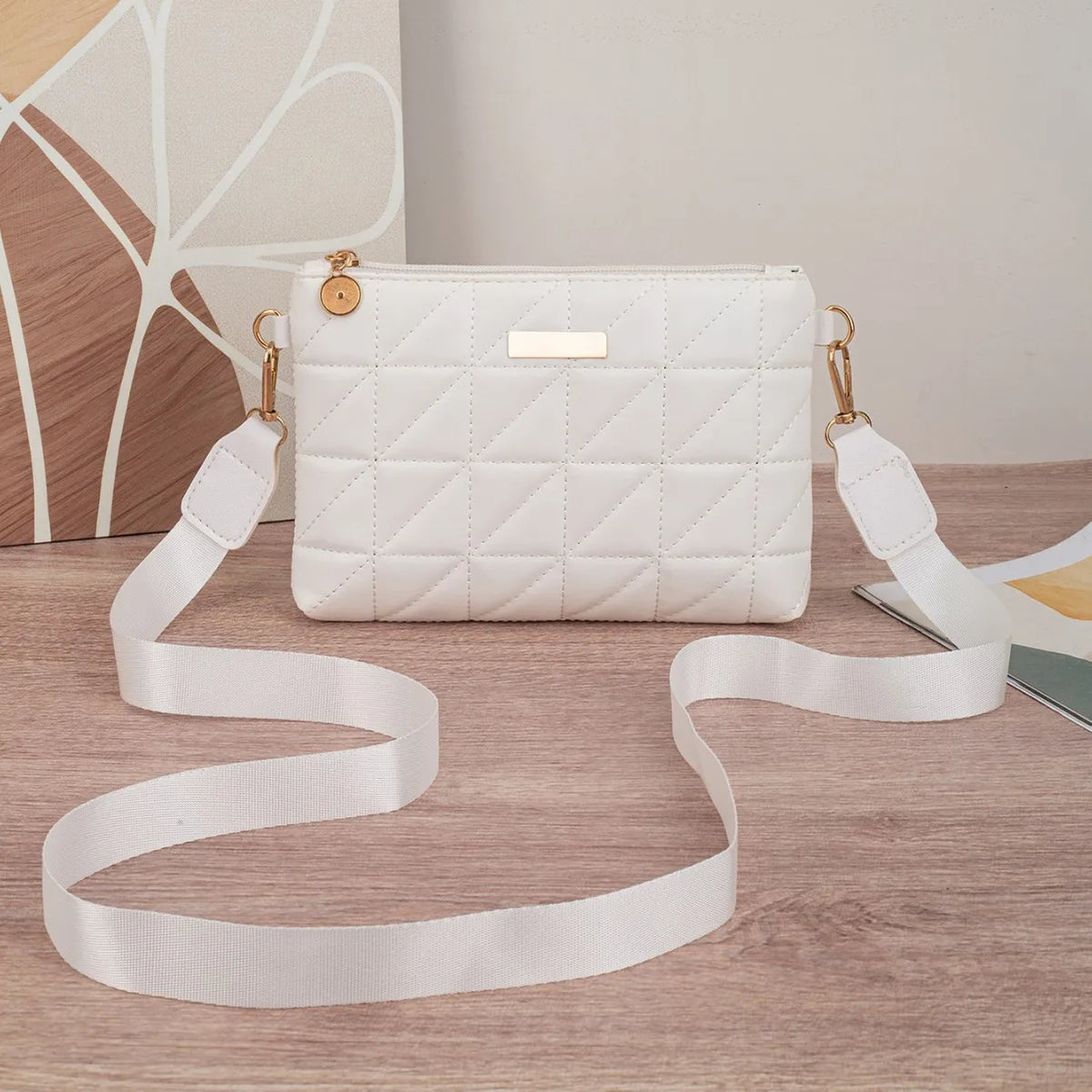 Small Square Handbag, Mini Phone Bag, New Style Bag, Compact Embroidery, Fashionable Ladies' Coin Purse Triangle