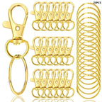 20pcs Swivel Lobster Clasp with Key Ring 10pcs Key Chain 10pcs Key Ring Lanyard Clip Keychains Decoration DIY Crafts 32mm/1.25in