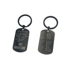 Stainless Steel Double-Sided Alphanumeric Morse Code Keychain Educational Car Pendant Unisex Gift For Radio Amateurs