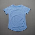 2026 New Women Breathable Sports T Shirt Round Neck Short Sleeve Elastic Slim Fit Casual Tops Gym Yoga Running Fitness Workout