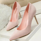 BIGTREE Shoes 2026 New Women Pumps Suede High Heels Shoes Fashion Office Shoes Stiletto Party Shoes Female Comfort Women Heels