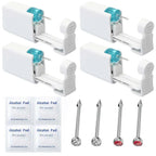 4PCS Self Hypoallergenic Nose Piercing Kit-Disposable Nose Piercing Gun with Built-in Nose Studs