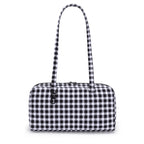 Nylon Tote Bag Bowler Bag Women Shoulder Purse with Keychain Clip, Lightweight Zipper Handbag Daily Work Travel Gym Gift for Mum