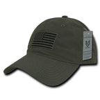 Relaxed Ripstop Cap, USA Flag, Olive