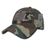 Relaxed Ripstop Cap, USA Flag, Woodland