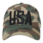 Relaxed Ripstop Cap, USA Text, Woodland
