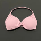 HISTELLO Sports Bra Push Up Strappy Sexy Open Back Gym Crop Top Removable Cups Women Workout Clothing Gym Top Halter Sport Bra