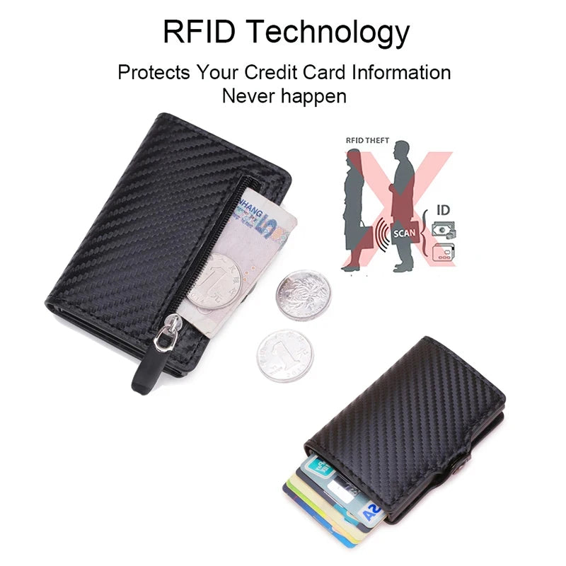 Anti Thief Rfid Credit Card Holder Men Wallet Women Smart Minimalist Wallet Carbon Slim Bank Cardholder Case Bag Carteras Choice