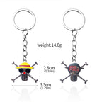 One Piece Luffy Straw Hat Keychain Rotatable Zoro Skull Metal Pendant Role-Playing Decorative Accessories Fan Jewelry Gift