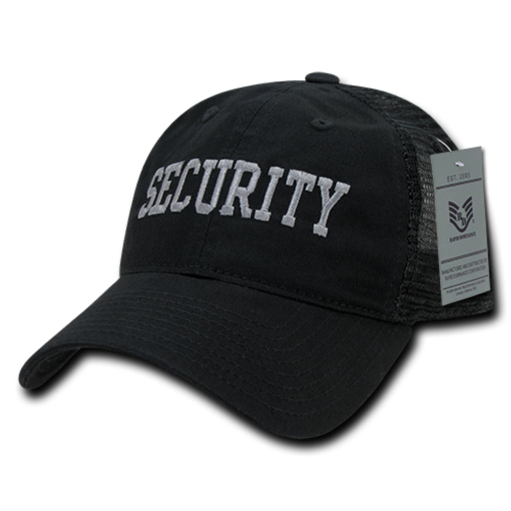 Relaxed Trucker Caps, Security, Black