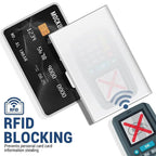 Antitheft ANTI Rfid Blocking ID Bank Credit Card Holder Wallets Men Slim Thin Aluminum Box Metal Mini Minimalist Cardholder Case
