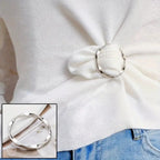 5pcs Simple Fashion Metal Buckles Adjustable T-Shirt Corner Knot Buckles and Scarf Decor Fasteners for Women Stylish Accessories