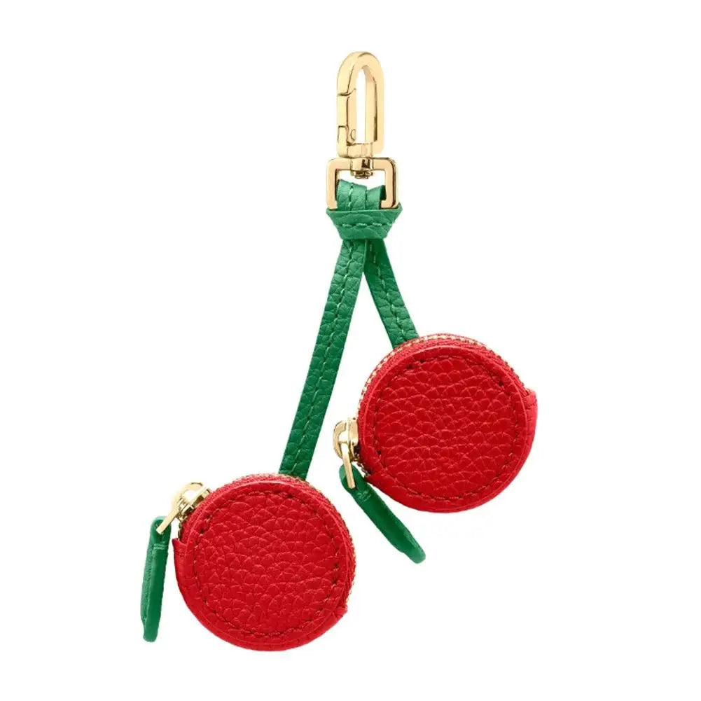 Fruit Coin Purse Cherry Blueberry Design Fruit Charm Coin Purse Cute PU Leather Pendant Keychain Earphone Bag Mini Storage Bag