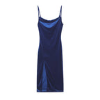 European and American Style Women's New Spring and Summer Fashionable and Sexy Slim Fit Slit Strap Dress for Women