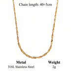 Stainless Steel Gold Plated Dainty Minimalist Zircon Charm Anti Tarnish Chain Round Clear Cz Stone Necklace for Women Jewelry
