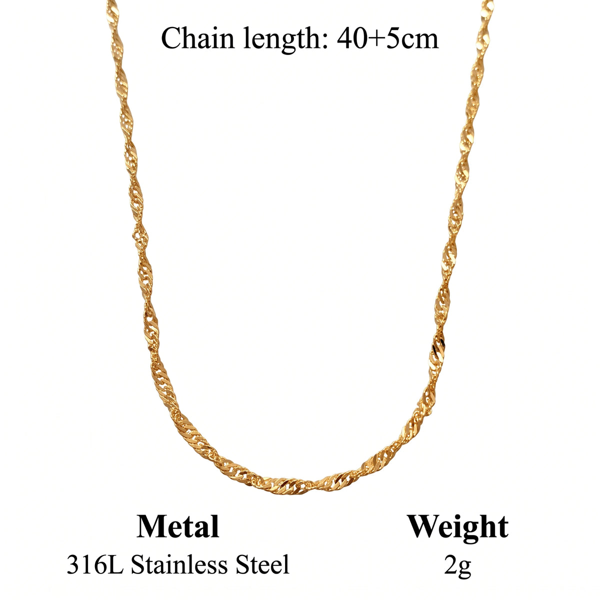 Stainless Steel Gold Plated Dainty Minimalist Zircon Charm Anti Tarnish Chain Round Clear Cz Stone Necklace for Women Jewelry