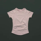 Histello Women Short Sleeve Sports T-Shirt Round Neck Breathable Stretchy Quick Dry Top Yoga Gym Running Fitness Activewear