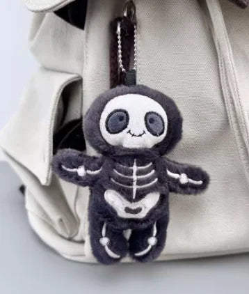Cute Mummy Skeleton Plush Keychain Soft Stuffed Bag Pendant Halloween Keyring Gift Backpack Car Accessory
