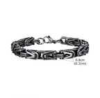 Vikings Jewelry Personalized Pattern Chain Bracelet Men's Thick Section Boy Hip-hop Street Hipster Fashion Jewelry with Wood Box