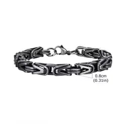Vikings Jewelry Personalized Pattern Chain Bracelet Men's Thick Section Boy Hip-hop Street Hipster Fashion Jewelry with Wood Box