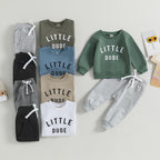 Citgeett Autumn Toddler Boys Fall Outfits Letter Print Long Sleeve Sweatshirts and Pants Spring Clothes Set