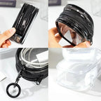 1/2Pcs Clear PVC Doll Display Storage Bag With Keychain Dustproof Portable Doll Organizer Pouch Outdoor Carry Case Accessories